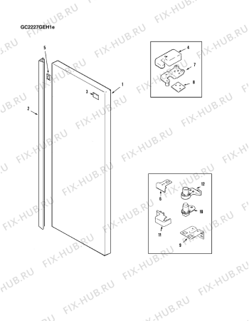 Схема №5 GC2228GEHB с изображением Обрамление полки для холодильника Whirlpool 482000095652