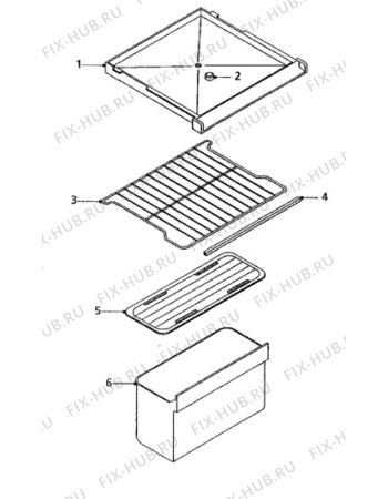 Взрыв-схема холодильника Acec RFT1301 - Схема узла Furniture