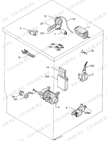 Взрыв-схема стиральной машины Privileg 008404 6 - Схема узла Electrical equipment 268