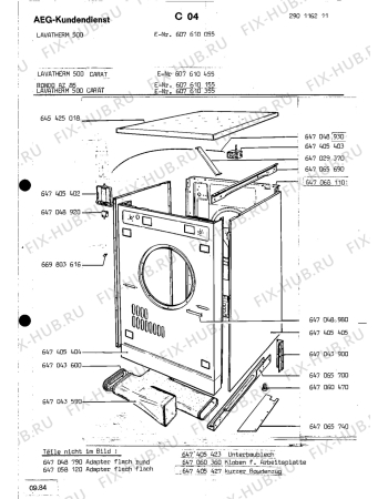 Взрыв-схема стиральной машины Aeg LTH500 - Схема узла Section1