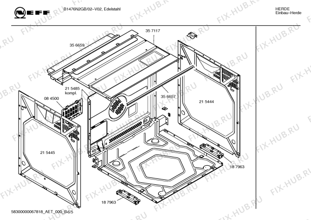 Схема №1 B1476N1GB с изображением Переключатель для электропечи Bosch 00181164