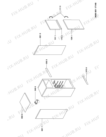 Схема №1 ART 686/3/JA/LH с изображением Корпусная деталь для холодильника Whirlpool 481244069001