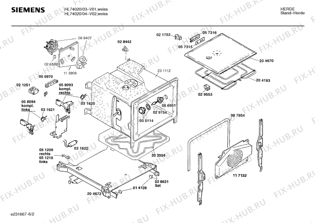 Схема №3 HL76020DK с изображением Реле для плиты (духовки) Bosch 00032407