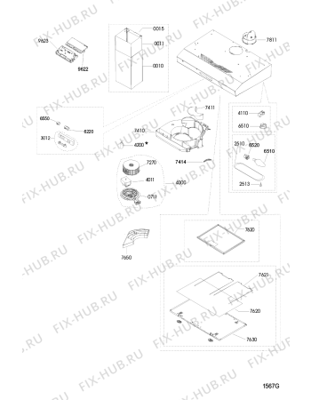 Схема №1 G2P CHV-2/ME с изображением Панель для вентиляции Whirlpool 481245249078