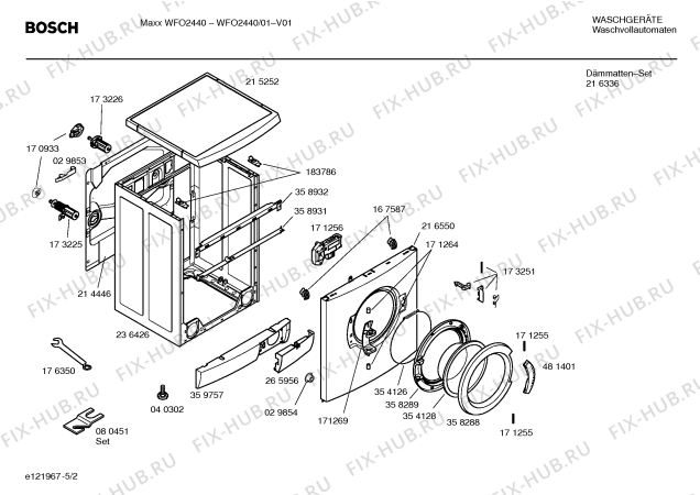 Схема №4 WFO2840 Maxx WFO 2840 с изображением Инструкция по установке и эксплуатации для стиралки Bosch 00529808