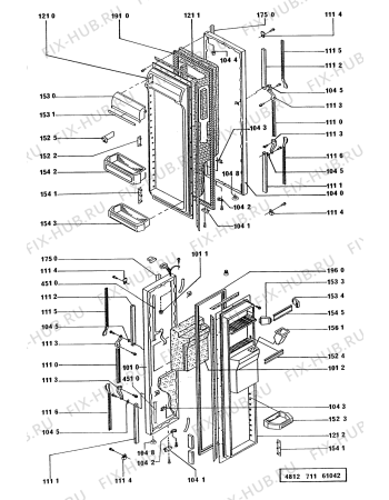 Схема №3 3XARG484WP01 ARG 484/WP с изображением Лоток (форма) для холодильной камеры Whirlpool 481945819867