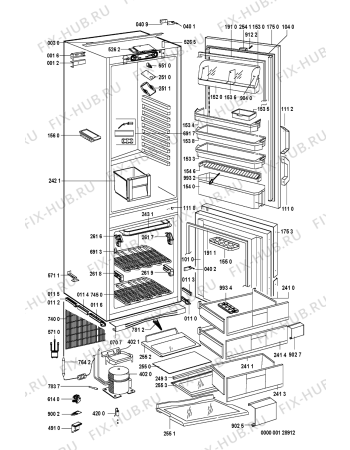 Схема №1 625.1.00 с изображением Дверь для холодильной камеры Whirlpool 481241619755