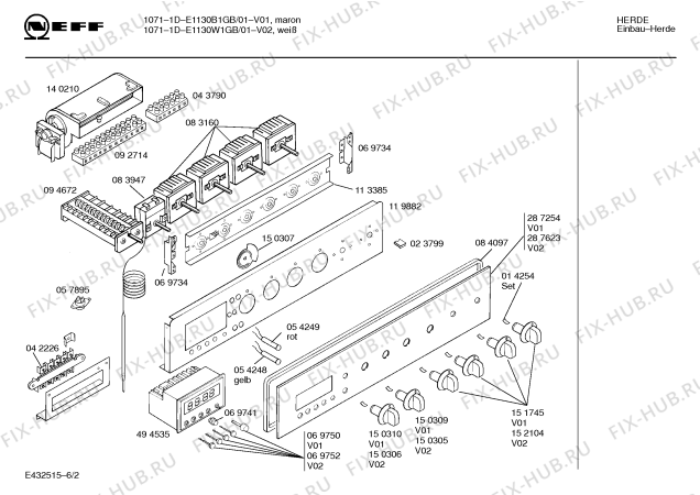 Схема №4 B1130B2GB 10311D с изображением Переключатель для плиты (духовки) Bosch 00150310