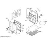 Схема №1 3HT506NP Horno balay indepnd.negro multifuncion с изображением Передняя часть корпуса для плиты (духовки) Bosch 00662458