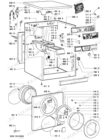 Схема №1 AWO 3361 с изображением Декоративная панель для стиральной машины Whirlpool 481245215573