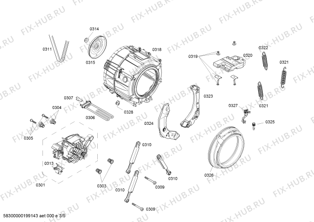 Схема №3 WAU286690W с изображением Дисплейный модуль для стиралки Bosch 10001435