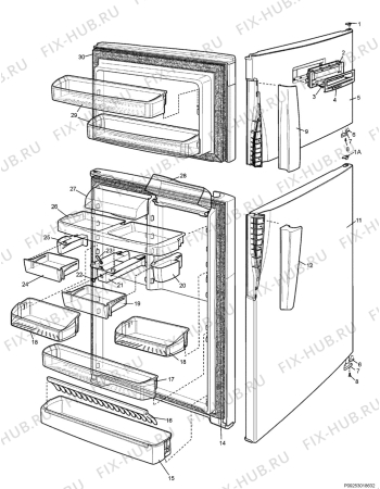 Взрыв-схема холодильника Rex Electrolux RD520SNF - Схема узла Section 3