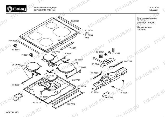 Схема №2 3EP920N с изображением Стеклокерамика для плиты (духовки) Bosch 00216032