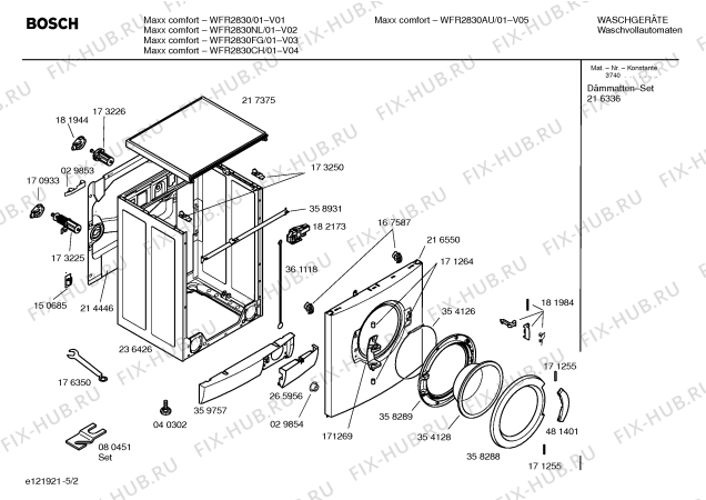 Схема №3 WFR2030 Maxx Comfort WFR2030 с изображением Инструкция по установке и эксплуатации для стиралки Bosch 00529170