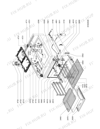 Схема №1 AGB 585/WP с изображением Запчасть для духового шкафа Whirlpool 483286000441