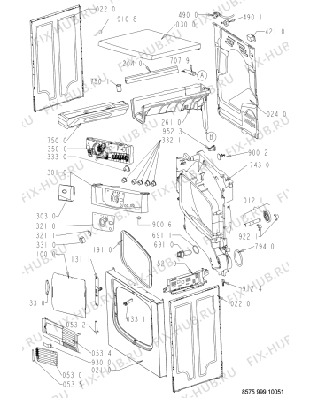 Схема №1 AWZ 9995 с изображением Декоративная панель для сушилки Whirlpool 481245215755