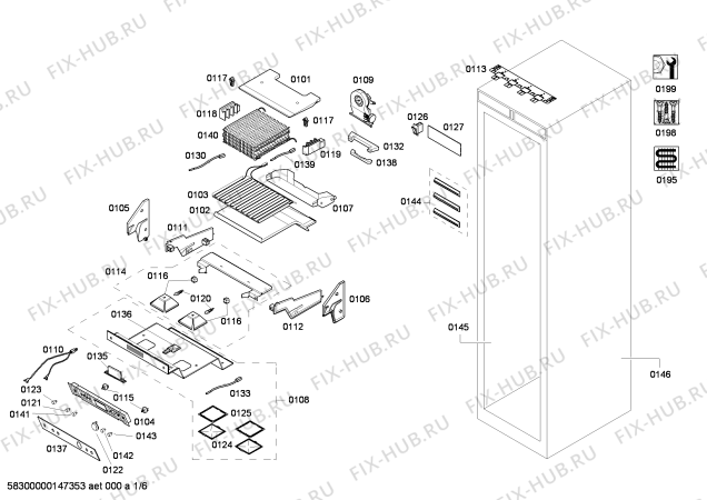 Схема №2 RC462700 с изображением Монтажный набор для холодильника Bosch 00700131