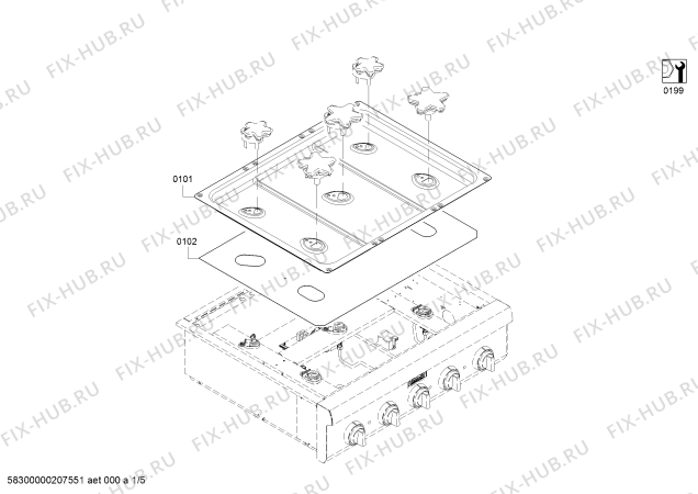 Схема №4 PCG305P Thermador с изображением Коллектор для электропечи Bosch 00774494