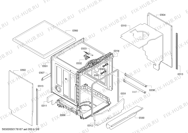 Схема №4 SMS68L08TR SilencePlus с изображением Панель управления для посудомоечной машины Bosch 00749158