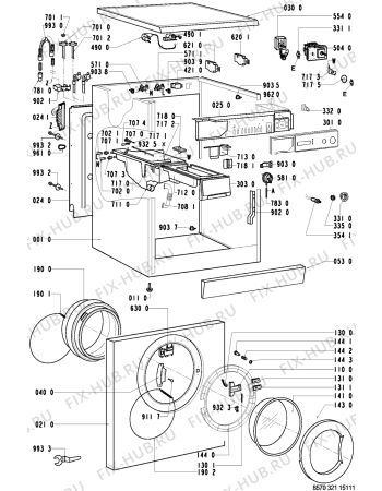 Схема №2 AWM 321/3 AL с изображением Клавиша для стиралки Whirlpool 481941258827