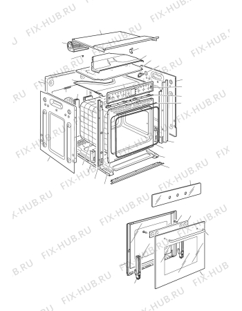 Схема №1 CMFS с изображением Обшивка для плиты (духовки) DELONGHI 032F2246DA