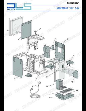 Схема №2 F456  LATTISSIMA PRO с изображением Электропитание для электрокофеварки DELONGHI 5013212071
