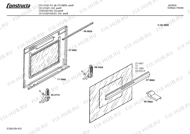 Схема №2 CH2102 с изображением Панель для духового шкафа Bosch 00119904