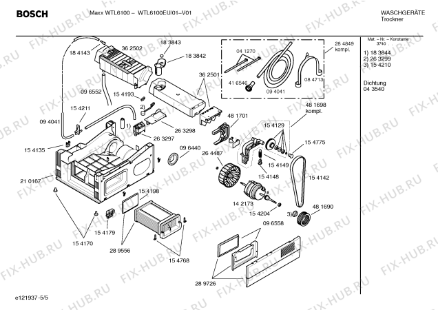 Схема №1 WTL6100EU Maxx WTL6100 с изображением Инструкция по установке и эксплуатации для сушильной машины Bosch 00529325