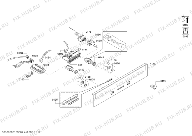 Схема №2 HEA34B520 с изображением Кабель для духового шкафа Bosch 00612531