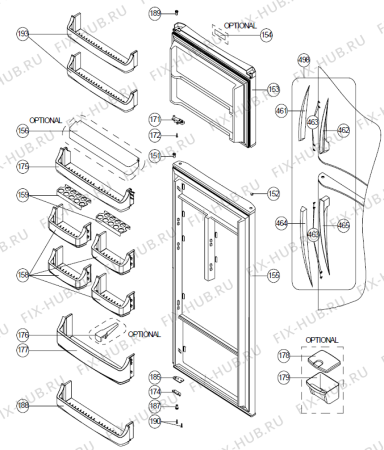 Схема №3 NRF71433W (248710, GN465MCEX.STK) с изображением Панель ящика для холодильной камеры Gorenje 291687