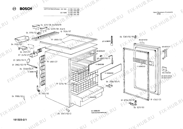 Схема №1 0700364169 KG3640SW с изображением Клапан для холодильной камеры Bosch 00110042