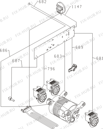 Схема №1 W62Y2/SRI (380236, PS10/11084) с изображением Проводка для стиралки Gorenje 469876