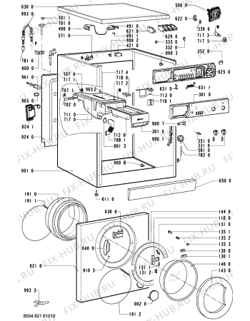 Схема №2 WAS 4551 с изображением Запчасть для стиралки Whirlpool 481228219816