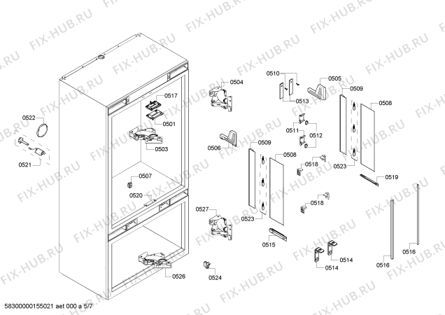 Схема №2 B36IT71SN с изображением Тэн оттайки для холодильной камеры Bosch 00686392