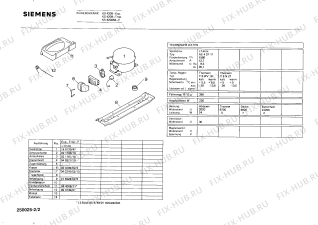 Схема №1 KS4208 с изображением Ручка для холодильной камеры Siemens 00080505