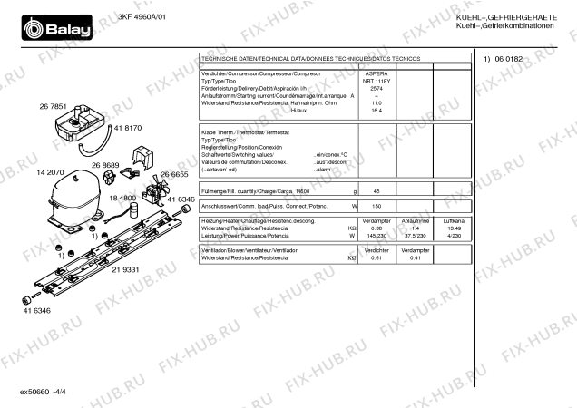 Взрыв-схема холодильника Balay 3KF4960A - Схема узла 04