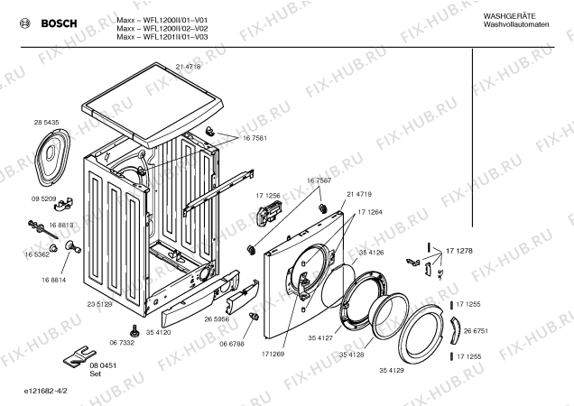 Схема №3 WFL1200II Maxx с изображением Панель управления для стиралки Bosch 00355921