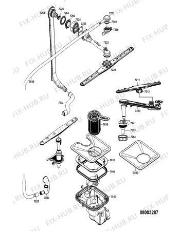 Схема №3 ADP 558 WH с изображением Мини-ручка для электропосудомоечной машины Whirlpool 481290508335