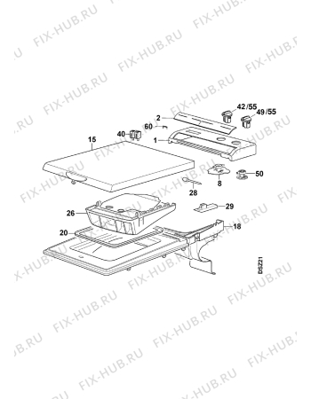 Взрыв-схема стиральной машины Zanussi TL682 - Схема узла Command panel 037