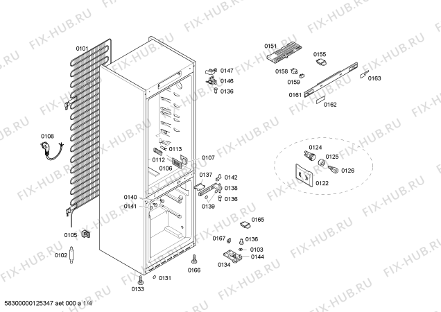 Схема №1 KG34NA90 с изображением Панель для холодильной камеры Siemens 00479430