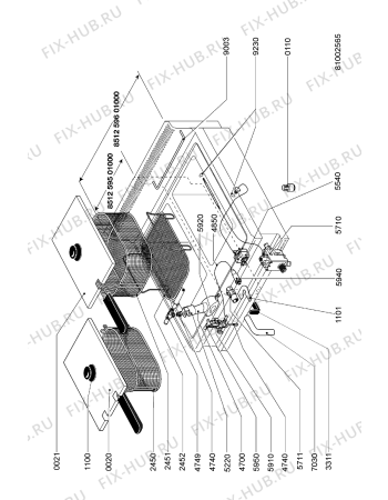 Схема №1 AGB 595/WP с изображением Шланг для плиты (духовки) Whirlpool 483286000182