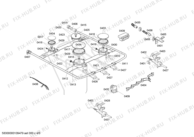 Схема №1 HSF64P26EG STYLE A SILVER с изображением Ручка двери для электропечи Bosch 00437956