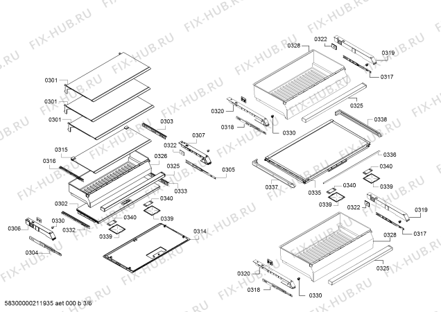 Взрыв-схема холодильника Gaggenau RC462504 Gaggenau - Схема узла 03