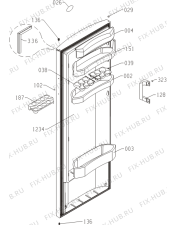 Взрыв-схема холодильника Gorenje RB6152BC (352065, HTS2967F) - Схема узла 02