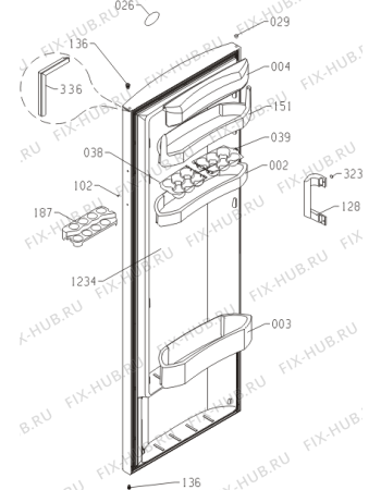 Взрыв-схема холодильника Gorenje RB60299DW (314682, HTS2967F) - Схема узла 02