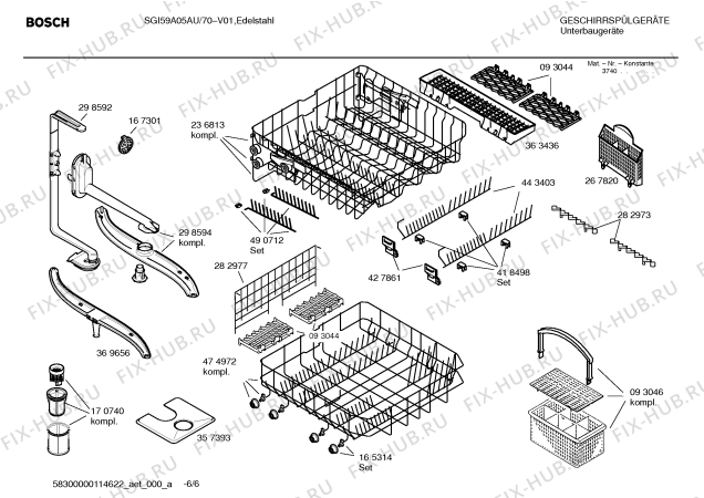 Схема №4 SGI59A05AU с изображением Инструкция по установке/монтажу для посудомойки Bosch 00694288