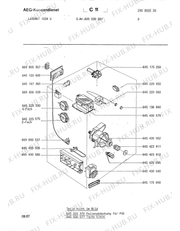 Взрыв-схема стиральной машины Aeg LAV1034 U - Схема узла Section4