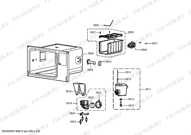 Схема №5 HB22D5Z1C с изображением Крышка для плиты (духовки) Siemens 00701845
