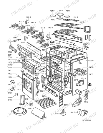 Схема №1 ACM 290 WH с изображением Дверца для электропечи Whirlpool 481945058035