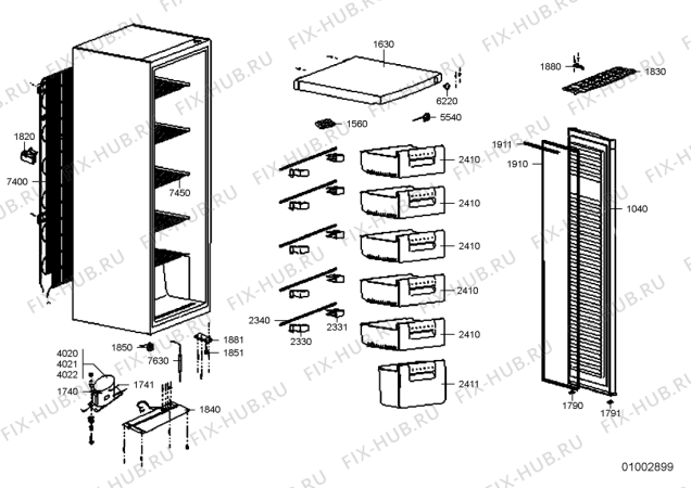 Схема №1 WV1500S (F090643) с изображением Наставление для холодильной камеры Indesit C00346635